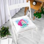- Pofi-4331b-Gorsel-1 - Realhomes Realhomes Beyaz Zeminde Denizkızı Tasarımlı Dijital Baskılı Modern Pofuduk Sandalye Minderi Realhomes
