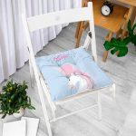 - Pofi-4356m-Gorsel-1 - Realhomes  Mavi Zeminde Baby Shower Unicorn At Tasarımlı Modern Pofuduk Sandalye Minderi Realhomes
