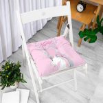 - Pofi-4356p-Gorsel-1 - Realhomes  Pembe Zeminde Baby Shower Unicorn At Tasarımlı Modern Pofuduk Sandalye Minderi Realhomes