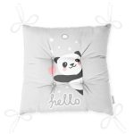 - Pofi-4360-Gorsel-2 - Realhomes Gri Zeminde Panda Temalı Özel Tasarımlı Dijital Baskılı Çocuk Odası Pofuduk Sandalye Minderi Realhomes