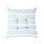 - Pofi-4363-Gorsel-2 - Realhomes Realhomes Mavi Altın Varaklı Çizgi Motifli Modern Pofuduk Sandalye Minderi Realhomes