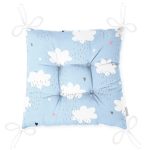 - Pofi-4365m-Gorsel-2 - Realhomes Mavi Zeminde Bulutlar Özel Tasarımlı Çocuk Odası Pofuduk Sandalye Minderi Realhomes