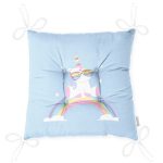 - Pofi-4368m-Gorsel-2 - Realhomes  Mavi Zeminde Unicorn Tasarımlı Çocuk Odası Pofuduk Sandalye Minderi Realhomes