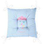 Realhomes Mavi Zeminde Pembe Bulutlu Baby Shower Modern Pofuduk Sandalye Minderi Realhomes