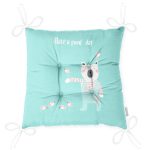 Yeşil Zeminde Ayıcık Bebek Odası Pofuduk Sandalye Minderi Realhomes