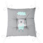 - Pofi-4409-Gorsel-2 - Realhomes  Gri Zeminde Şemsiyeli Ayıcık Motifli Özel Tasarımlı Dijital Baskılı Modern Pofuduk Sandalye Minderi Realhomes