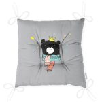 - Pofi-4419-Gorsel-2 - Realhomes  Realhomes Gri Zeminde Atkılı Ayıcık Desenli Modern Pofuduk Sandalye Minderi Realhomes