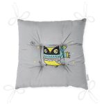 - Pofi-4431-Gorsel-2 - Realhomes Realhomes Gri Zeminde Atkılı Baykuş Desenli Modern Pofuduk Sandalye Minderi Realhomes