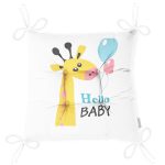 - Pofi-4452-Gorsel-2 - Realhomes  Beyaz Zeminde Sevimli Zürafa Desenli Özel Tasarımlı Dijital Baskılı Çocuk Odası Pofuduk Sandalye Minderi Realhomes