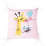 - Pofi-4454-Gorsel-2 - Realhomes  Pembe Zeminde Sevimli Zürafa Desenli Özel Tasarımlı Dijital Baskılı Çocuk Odası Pofuduk Sandalye Minderi Realhomes