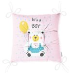 - Pofi-4457-Gorsel-2 - Realhomes Pembe Zeminde Ayıcık Desenli Dijital Baskılı Bebek Odası Pofuduk Sandalye Minderi Realhomes