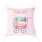- Pofi-4464-Gorsel-2 - Realhomes  Pembe Zeminli Bebek Arabası Temalı Özel Tasarımlı Dijital Baskılı Çocuk Odası Pofuduk Sandalye Minderi Realhomes