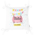 - Pofi-4469-Gorsel-2 - Realhomes Beyaz Zemin Baby Shower Temalı Özel Tasarımlı Dijital Baskılı Çocuk Odası Pofuduk Sandalye Minderi Realhomes