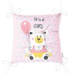 - Pofi-4473-Gorsel-2 - Realhomes  Pembe Zeminde It's A Girl Yazılı Özel Tasarımlı Dijital Baskılı Çocuk Odası Pofuduk Sandalye Minderi Realhomes