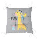 - Pofi-4476-Gorsel-2 - Realhomes  Gri Zeminde Balon ve Zürafa Desenli Özel Tasarım Bebek Odası Pofuduk Sandalye Minderi Realhomes