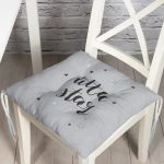 - Pofi-4482-Gorsel - Realhomes Gri Zeminde Little Star Yıldız Tasarımlı Bebek Odası Pofuduk Sandalye Minderi Realhomes