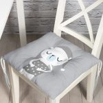 - Pofi-4485-Gorsel - Realhomes  Realhomes Gri Zeminde Ayıcık Tasarımlı Modern Pofuduk Sandalye Minderi Realhomes