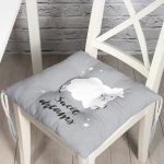 - Pofi-4491-Gorsel - Realhomes  Realhomes Gri Zeminde Sevimli Kuzucuk Tasarımlı Modern Pofuduk Sandalye Minderi Realhomes