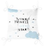 - Pofi-4493-Gorsel-2 - Realhomes Beyaz Zeminde Bulut Ve Yıldız Desenli Özel Tasarımlı Dijital Baskılı Çocuk Odası Pofuduk Sandalye Minderi Realhomes