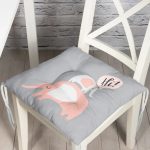 - Pofi-4507-Gorsel - Realhomes  Realhomes Gri Zeminde Sevimli Filler Özel Tasarımlı Modern Pofuduk Sandalye Minderi Realhomes