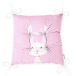 - Pofi-4512p-Gorsel-2 - Realhomes  Pembe Zemin Sevimli Tavşan Ve Leylek Desenli Dijital Baskılı Çocuk Odası Pofuduk Sandalye Minderi Realhomes