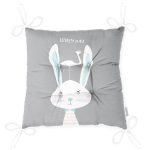 - Pofi-4513-Gorsel-2 - Realhomes  Gri Zemin Sevimli Tavşan Ve Leylek Desenli Dijital Baskılı Çocuk Odası Pofuduk Sandalye Minderi Realhomes