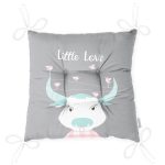 - Pofi-4517-Gorsel-2 - Realhomes Gri Zemin Sevimli İnek Ve Kuş Özel Tasarımlı Dijital Baskılı Çocuk Odası Pofuduk Sandalye Minderi Realhomes