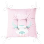 - Pofi-4518-Gorsel-2 - Realhomes  Pembe Zemin Sevimli İnek Ve Kuş Özel Tasarımlı Dijital Baskılı Çocuk Odası Pofuduk Sandalye Minderi Realhomes