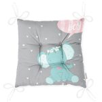 - Pofi-4526-Gorsel-2 - Realhomes Gri Zeminli Sevimli Fil Desenli Özel Tasarımlı Dijital Baskılı Çocuk Odası Pofuduk Sandalye Minderi Realhomes