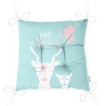 - Pofi-4576-Gorsel-2 - Realhomes Realhomes Yeşil Zeminde Sevimli Geyik Tasarımlı Modern Pofuduk Sandalye Minderi Realhomes