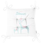 - Pofi-4579-Gorsel-2 - Realhomes  Realhomes Beyaz Zeminde Unicorn Geyikler Tasarımlı Modern Pofuduk Sandalye Minderi Realhomes