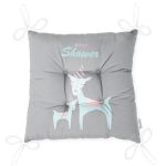 - Pofi-4581-Gorsel-2 - Realhomes  Realhomes Gri Zeminde Unicorn Geyikler Tasarımlı Modern Pofuduk Sandalye Minderi Realhomes