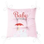- Pofi-4601-Gorsel-2 - Realhomes  Pembe Zemin Fil Desenli Baby Shower Özel Tasarımlı Dijital Baskılı Çocuk Odası Pofuduk Sandalye Minderi Realhomes