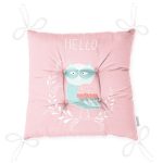 - Pofi-4608-Gorsel-2 - Realhomes  Pembe Zemin Sevimli Baykuş Desenli Özel Tasarımlı Dijital Baskılı Modern Pofuduk Sandalye Minderi Realhomes