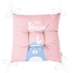 - Pofi-4630-Gorsel-2 - Realhomes  Pembe Zemin Baby Shower Yazılı Ayıcık Desenli Dijital Baskılı Çocuk Odası Pofuduk Sandalye Minderi Realhomes
