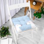 - Pofi-4634m-Gorsel-1 - Realhomes  Mavi Zemin Baby Shower Temalı Unicorn Desenli Dijital Baskılı Çocuk Odası Pofuduk Sandalye Minderi Realhomes