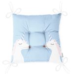 - Pofi-4634m-Gorsel-2 - Realhomes  Mavi Zemin Baby Shower Temalı Unicorn Desenli Dijital Baskılı Çocuk Odası Pofuduk Sandalye Minderi Realhomes