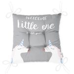 - Pofi-4635-Gorsel-2 - Realhomes Gri Zemin Baby Shower Temalı Unicorn Desenli Dijital Baskılı Çocuk Odası Pofuduk Sandalye Minderi Realhomes
