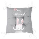 - Pofi-4641-Gorsel-2 - Realhomes Gri Zemin Baby Shower Temalı Tavşan Desenli Dijital Baskılı Çocuk Odası Pofuduk Sandalye Minderi Realhomes