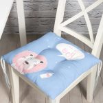 - Pofi-4645-Gorsel - Realhomes Mavi Zemin I'm A Boy Yazılı Aslan Desenli Dijital Baskılı Çocuk Odası Pofuduk Sandalye Minderi Realhomes