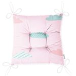 - Pofi-4652-Gorsel-2 - Realhomes  Pembe Zemin Mavi Bulut Desenli Özel Tasarımlı Dijital Baskılı Çocuk Odası Pofuduk Sandalye Minderi Realhomes