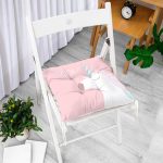 - Pofi-4653-Gorsel-1 - Realhomes  Pembe Zemin Cool Yazılı Unicorn Baskılı Dijital Baskılı Çocuk Odası Pofuduk Sandalye Minderi Realhomes