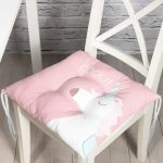 - Pofi-4653-Gorsel - Realhomes  Pembe Zemin Cool Yazılı Unicorn Baskılı Dijital Baskılı Çocuk Odası Pofuduk Sandalye Minderi Realhomes