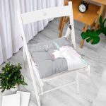 - Pofi-4654-Gorsel-1 - Realhomes  Gri Zemin Cool Yazılı Unicorn Baskılı Dijital Baskılı Çocuk Odası Pofuduk Sandalye Minderi Realhomes
