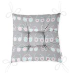 - Pofi-4656-Gorsel-2 - Realhomes  Gri Zeminde Sevimli Renkli Gözlük Motifli Dijital Baskılı Modern Pofuduk Sandalye Minderi Realhomes