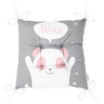 - Pofi-4659-Gorsel-2 - Realhomes  Gri Zemin Sevimli Köpek Desenli Dijital Baskılı Çocuk Odası Pofuduk Sandalye Minderi Realhomes