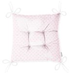 - Pofi-4661-Gorsel-2 - Realhomes Pembe Zemin Puanlı Kalp Motifli Özel Tasarımlı Dijital Baskılı Çocuk Odası Pofuduk Sandalye Minderi Realhomes