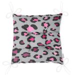 - Pofi-4685-Gorsel-2 - Realhomes  Gri Zemin Renkli Leopar Desenli Özel Tasarımlı Dijital Baskılı Çocuk Odası Pofuduk Sandalye Minderi Realhomes