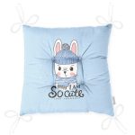 - Pofi-4691-Gorsel-2 - Realhomes  Mavi Zeminde Atkılı Tavşan Desenli Dijital Baskılı Çocuk Odası Pofuduk Sandalye Minderi Realhomes