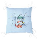 - Pofi-4705-Gorsel-2 - Realhomes  Mavi Zeminli Şapkalı Sevimli Tilki Dijital Baskılı Modern Pofuduk Sandalye Minderi Realhomes